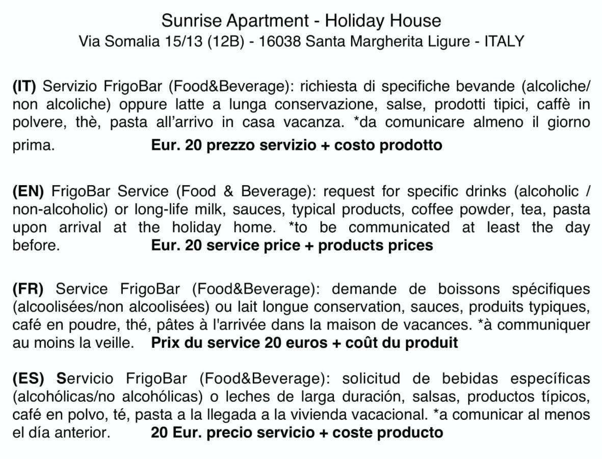 Sunrise Apartment سانتا مارغريتا ليغور المظهر الخارجي الصورة